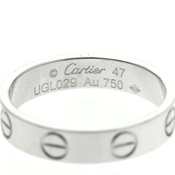 CARTIER 18k Silver Love Ring - Picture 5 of 10